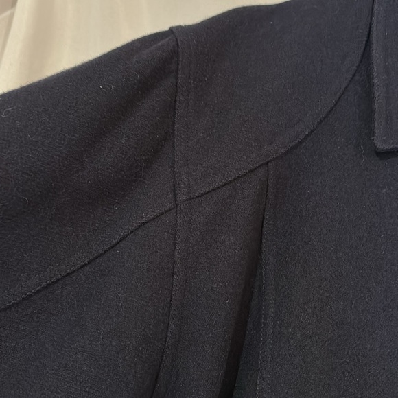 Saks Fifth Avenue Vintage Navy Blue Bomber Jacket 100% Wool Size M - Picture 5 of 12